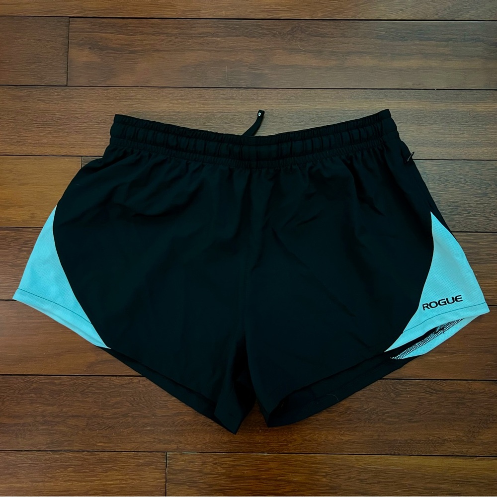 Rogue Shorts Gym CrossFit Athletic Black White Sz. M
